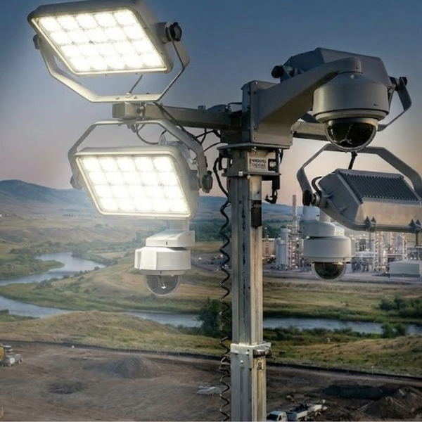 close up of light and cameras