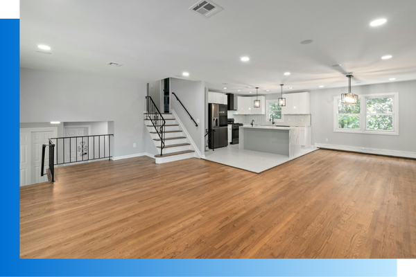 remodeled home with empty living room