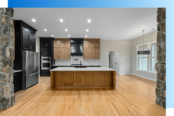 newly remodeled kitchen with island