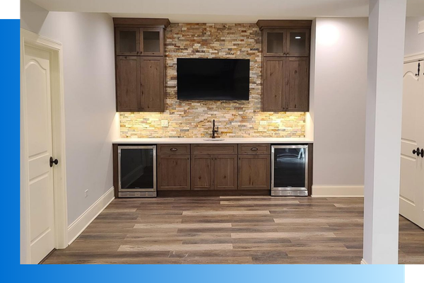 finished basement kitchenette 