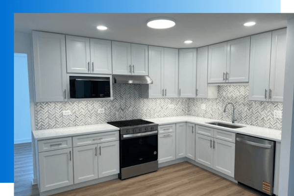 kitchen remodel with backsplash