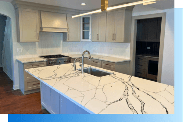 remodeled kitchen with island