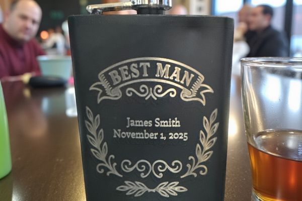Custom embroidered flask Custom embroidered flask