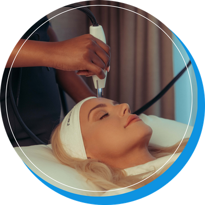 woman getting AgeJET treatment