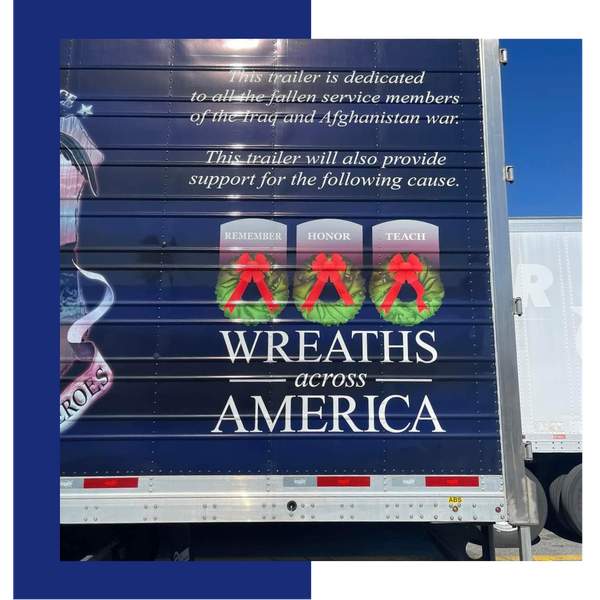 Wreaths Across America logo on truck
