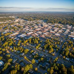 aerial shot of Fairburn, GA