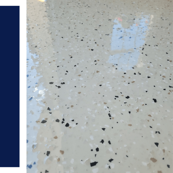 closeup of epoxy flooring