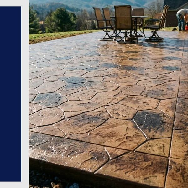 stamped concrere patio