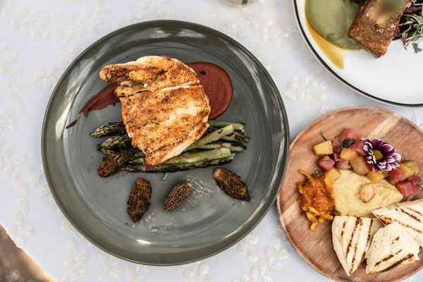 Plated dinner menu by Portland Catering Company