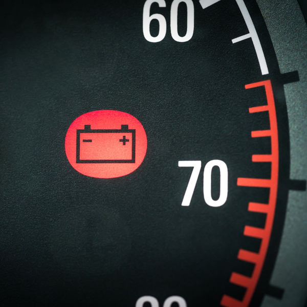 battery light on a dashboard