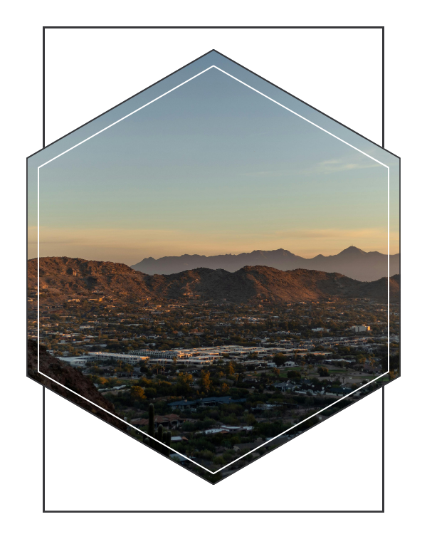 Downtown phoenix sunset
