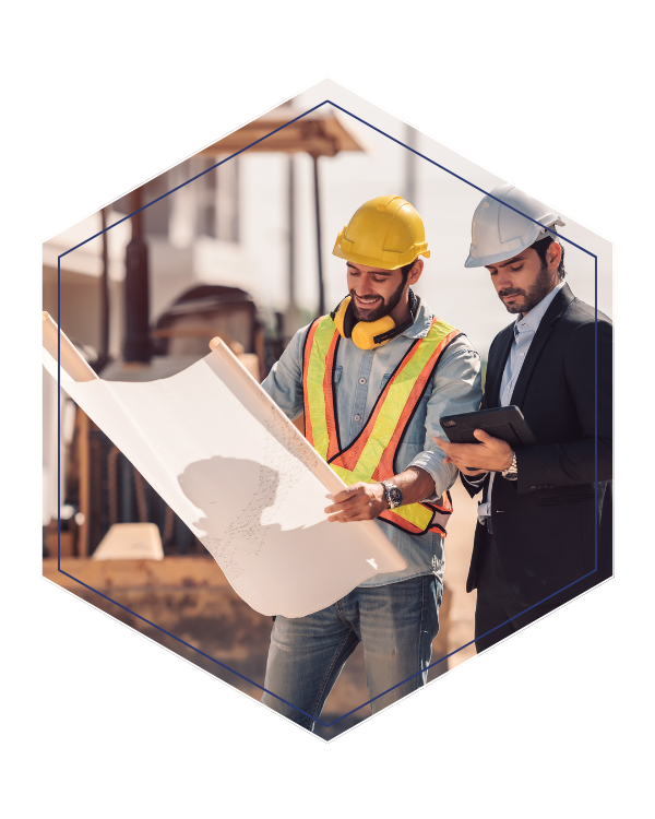 general contractor and project manager at a job site