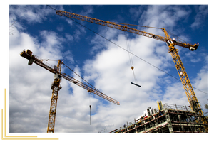 Construction large construction site
