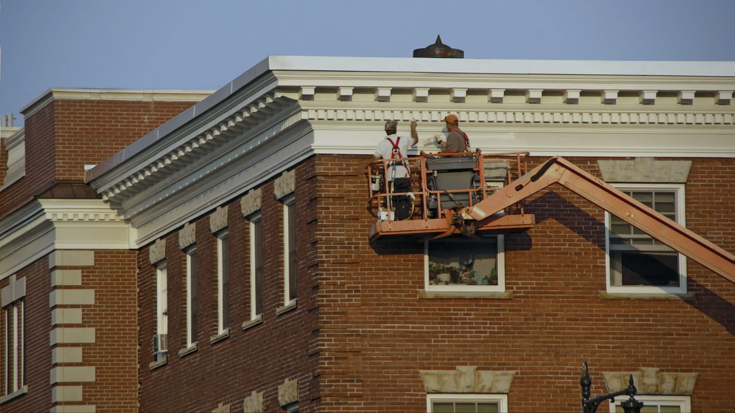 commercial painters at work