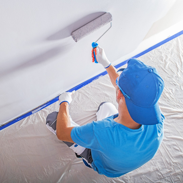 commercial painter at work