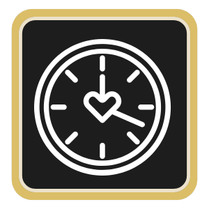 time clock with heart 