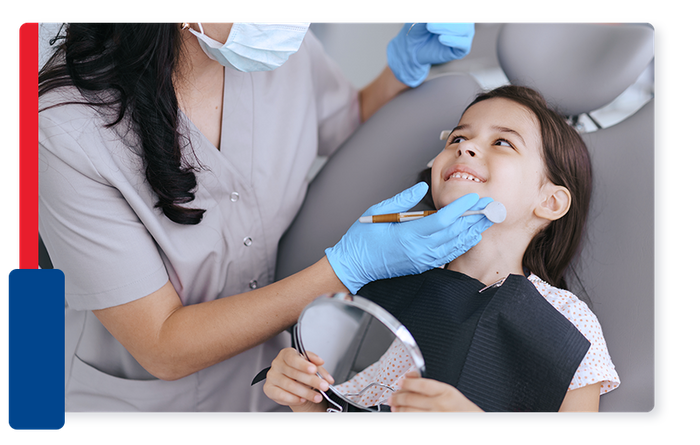 image of a child at the dentist