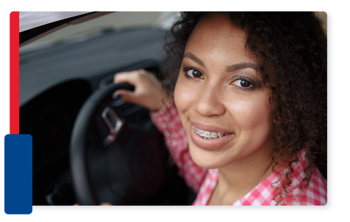 image of an adult woman with braces