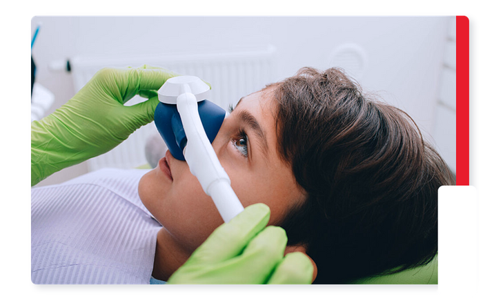 image of a kid getting nitrous oxide
