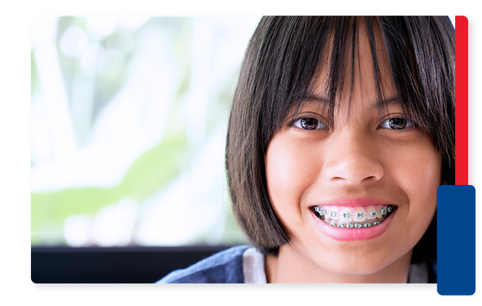 image of a teen with braces