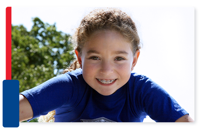 image of a child with braces