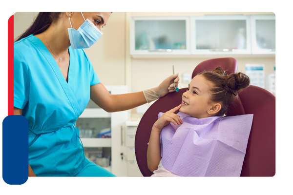 little girl at dentist