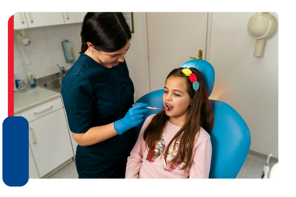 girl at dentist 