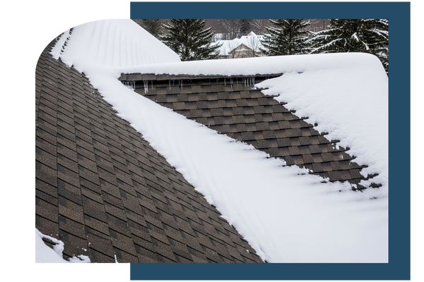 snowy shingles