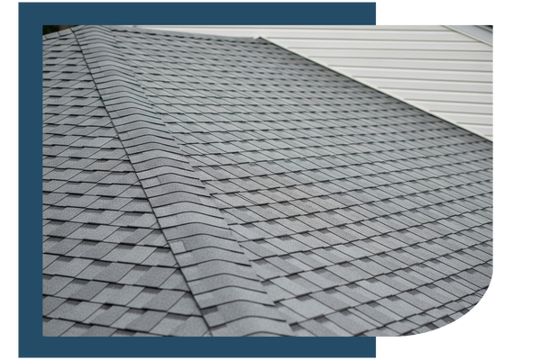 New, clean roof shingles