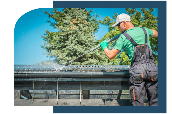 cleaning gutters