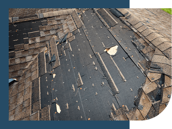 image of a damaged roof