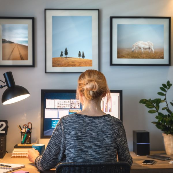 Women working from home