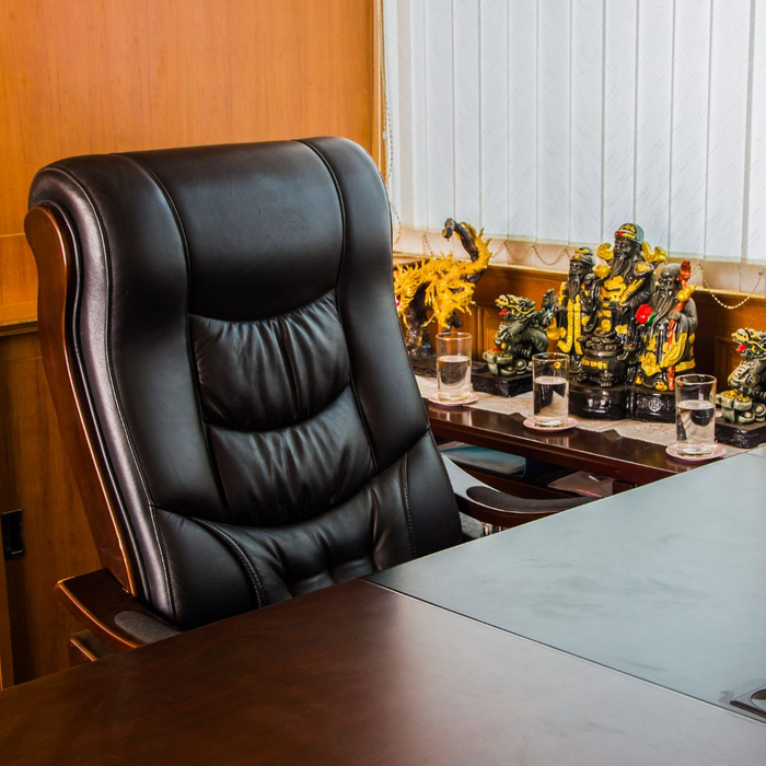 executive office chair at a desk