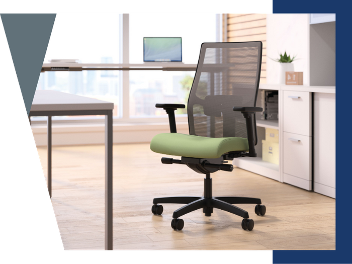 comfortable green office chair