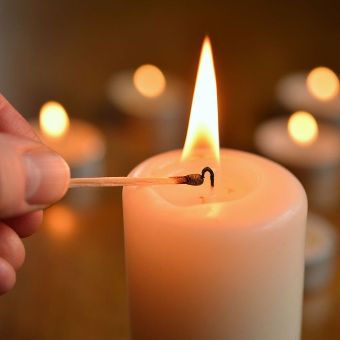 lighting candle