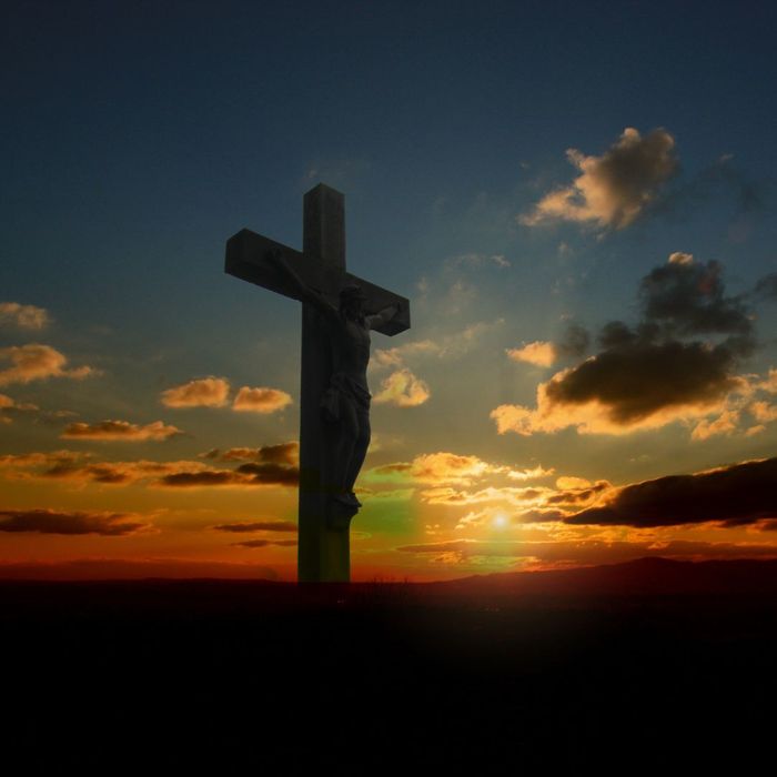 a cross in the sunlight