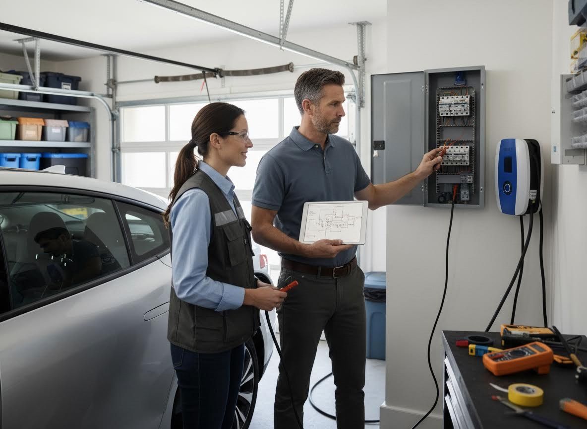 Electric Vehicle Charger Installation in Residential Garage