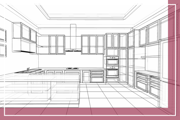 kitchen design blueprint. 