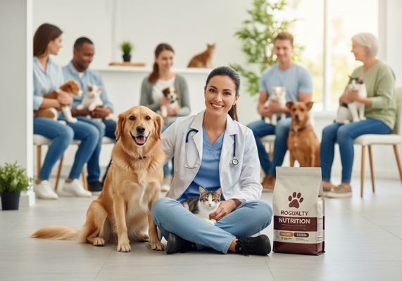 Vet with Pets and Nutrition Product