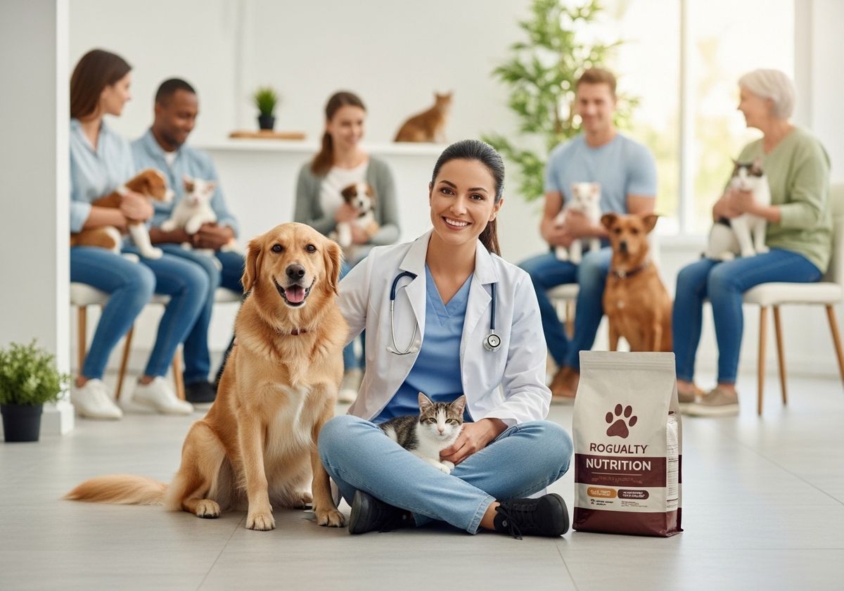 Vet with Pets and Nutrition Product