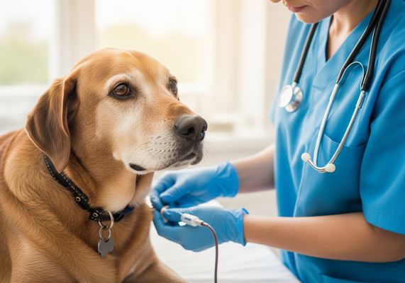 Veterinarian Giving Dog an Injection