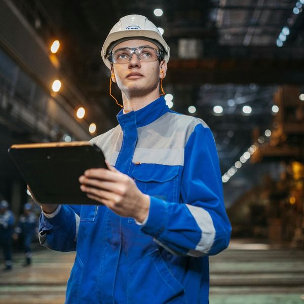 Industrial factory worker. Industrial factory worker.