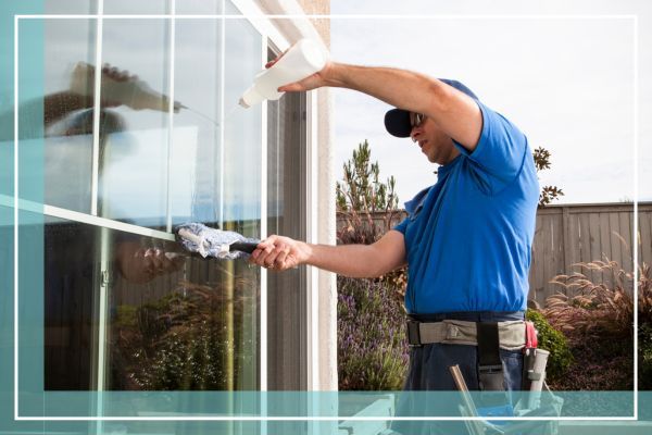 cleaning a window