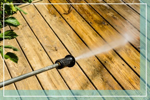 power washing wood