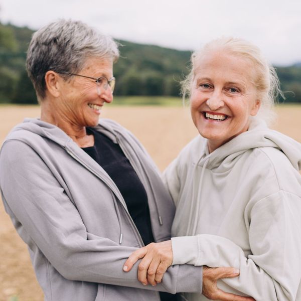 2 women outside