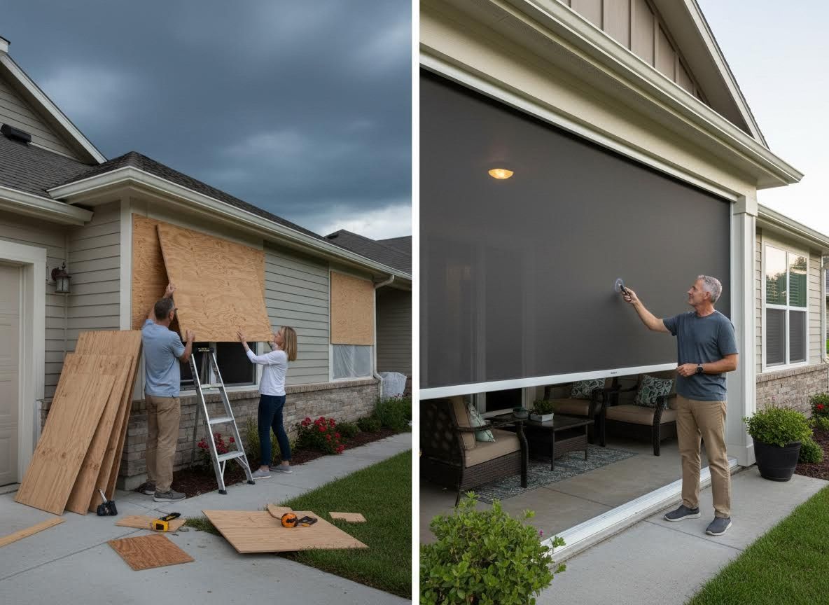Manual vs. Automatic Hurricane Shutter Installation