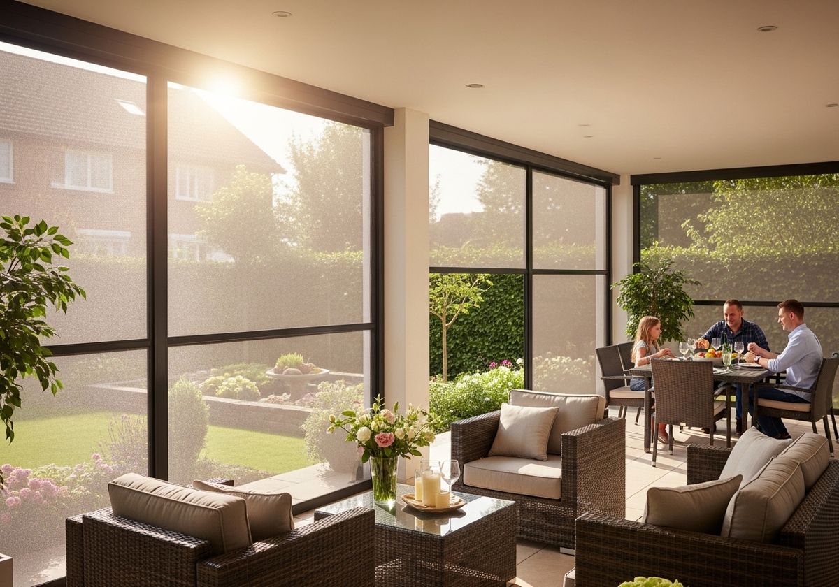 Outdoor Living Space with Retractable Screens