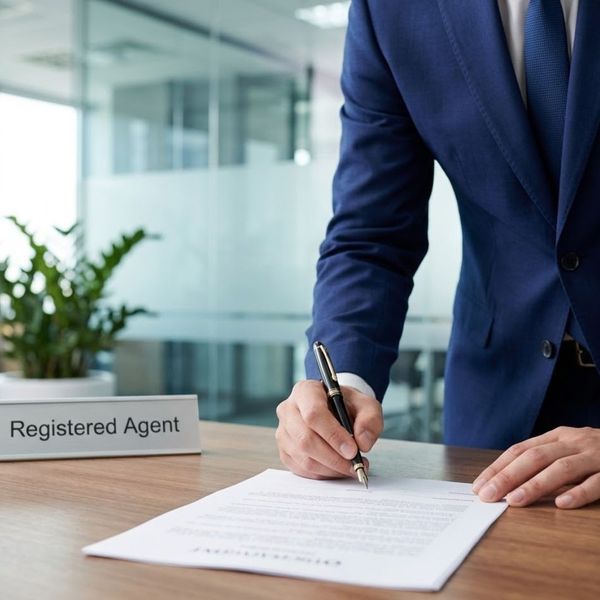An agent for service of process.