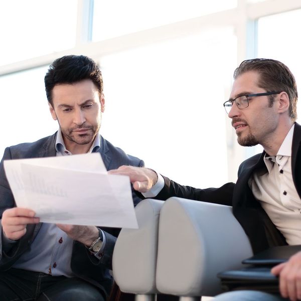 lawyer consulting with client
