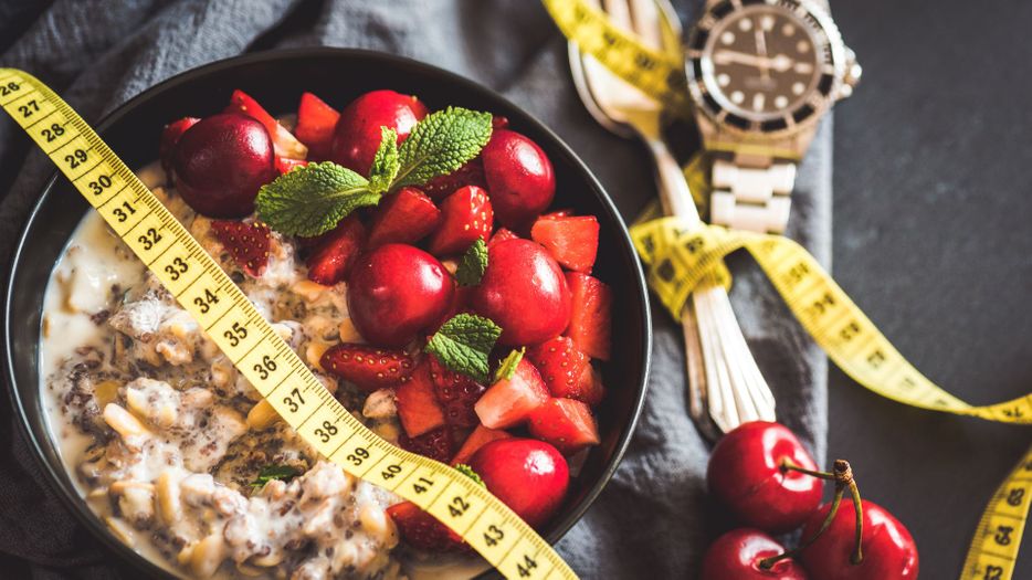 Healthy Meal with Tape Measure 